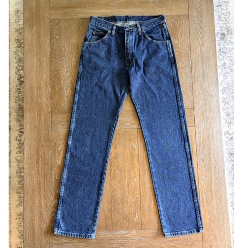 Wrangler Jeans Mens 31x32 Straight Leg Blue Denim Americana Western Rugged Work
